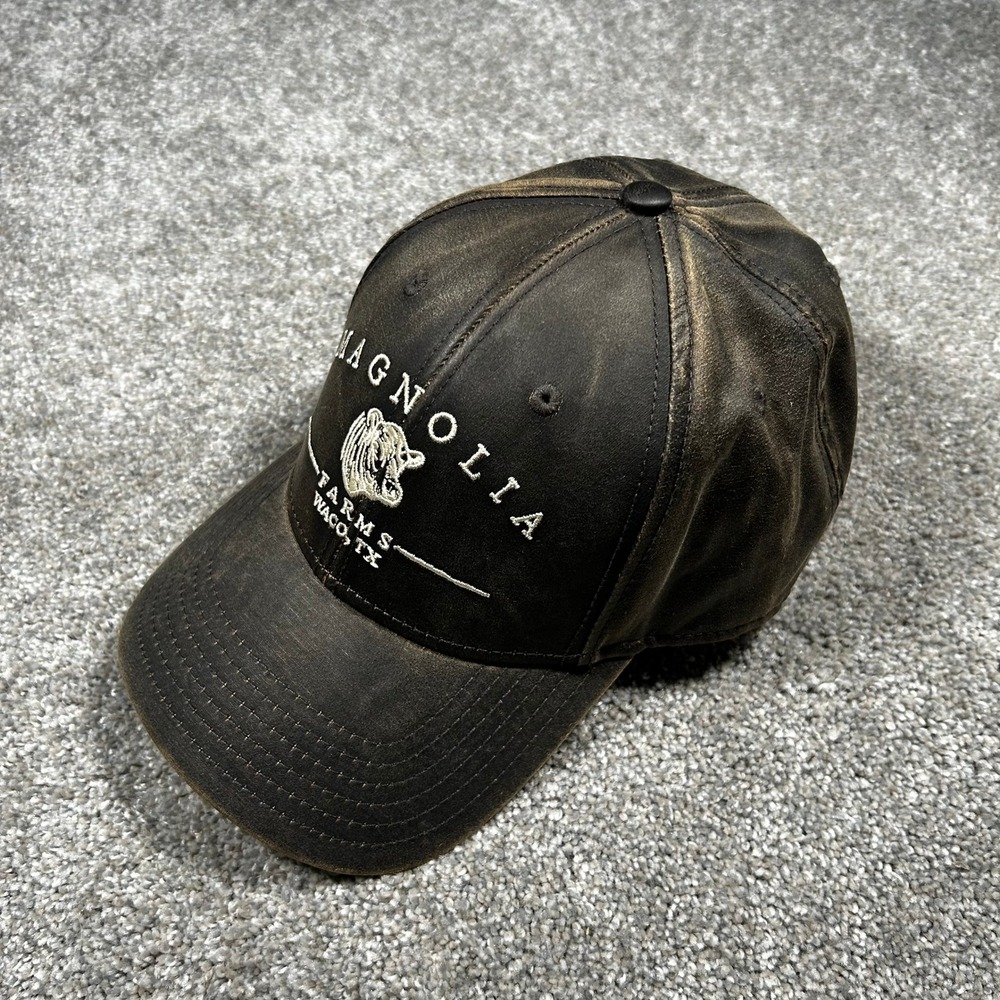 Magnolia Farms Waco TX Hat Brown Distressed Baseball Cap Pig Logo One Size - Picture 2 of 6